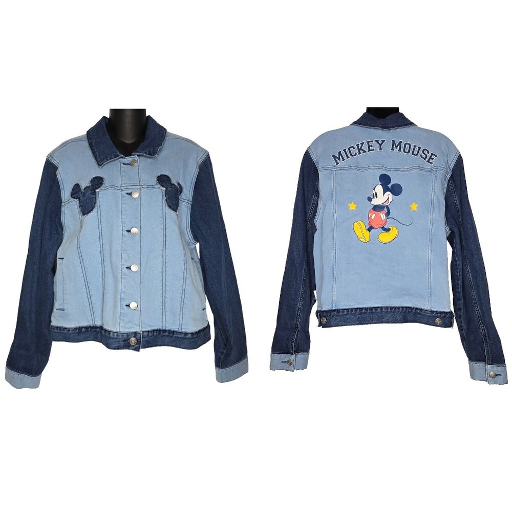Disney Parks x Her Universe Mickey‎ Mouse Denim Jean Jacket Women’s Large